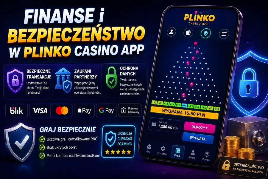 Finanse i bezpieczeństwo w Plinko casino app